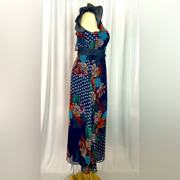 CQ by CQ Short Ruffle Sleeve Semi-Sheer Dress (655) - Picture 4 of 13